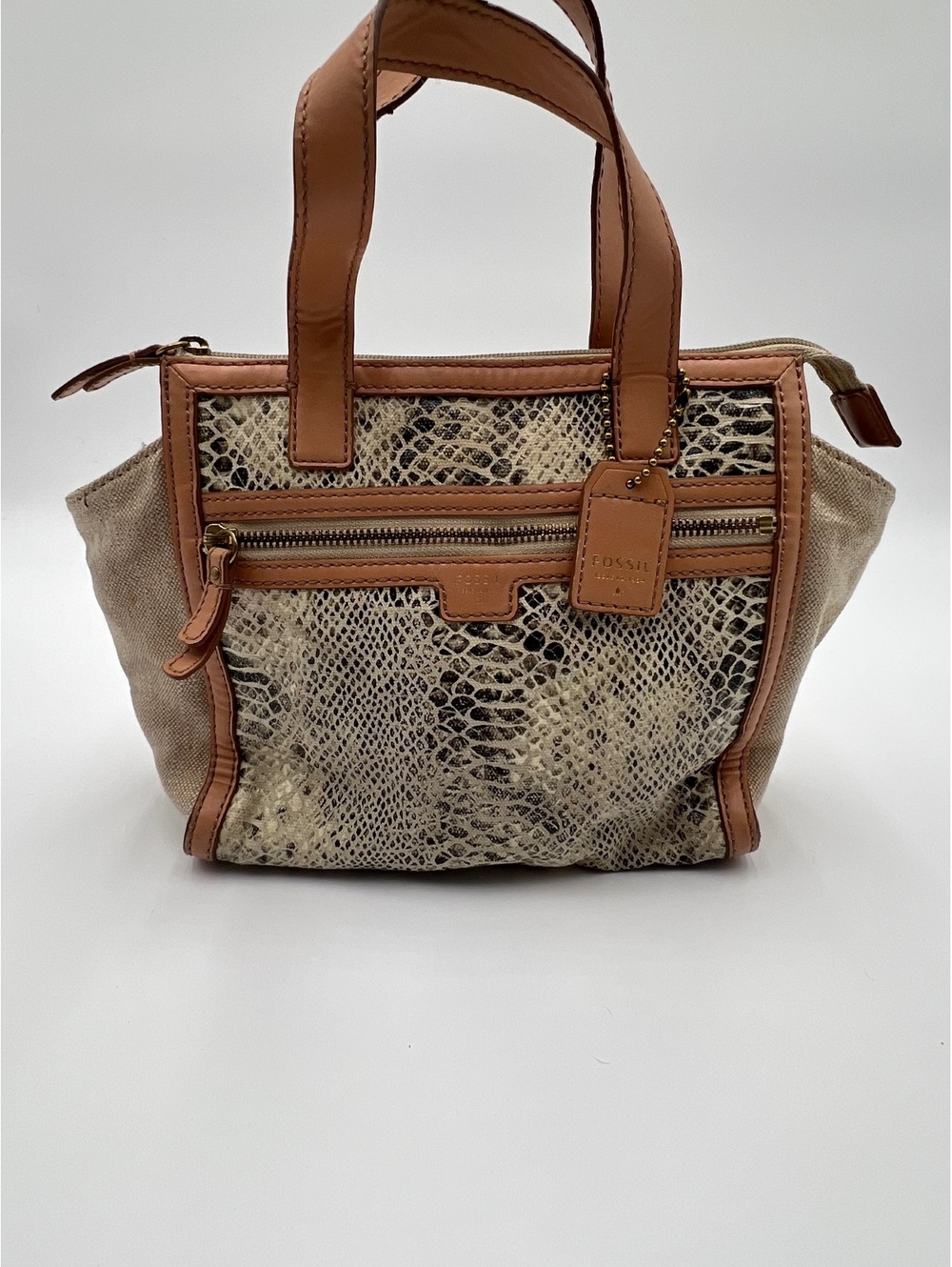 FOSSIL Snake Print Satchel / Crossbody (SKU-0391 HB-089)